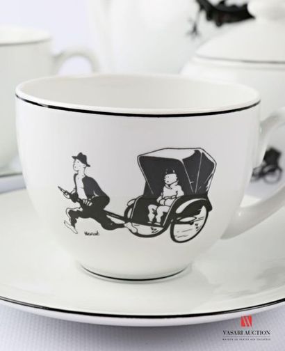 null AXIS PARIS
Service à thé en porcelaine Tintin le Lotus Bleu comprenant une théière,...