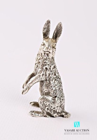 null Silver subject depicting a sitting hare.
High. : 5,5 cm - Weight : 53,67 g