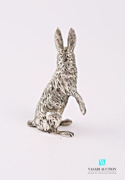 null Silver subject depicting a sitting hare.
High. : 5,5 cm - Weight : 53,67 g