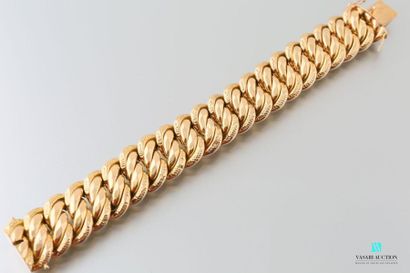 null Bracelet en or jaune 750 millièmes maille américaine 83,9 g - Longueur : 20...