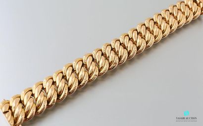  Bracelet en or jaune 750 millièmes maille américaine 83,9 g - Longueur : 20 cm -...