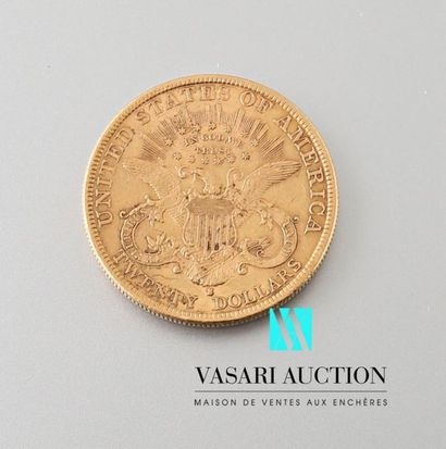 null US $20 coin 1893 "Liberty", Philadelphia Workshop, fluted edge, diameter 34...