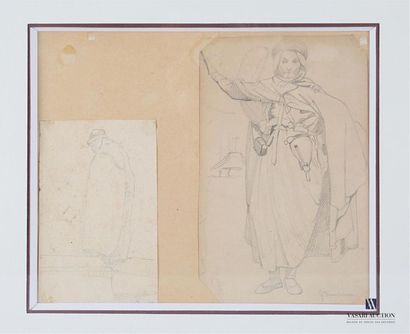 null BOURNICHON Gustave-Désiré (1818-1878)
Représentation de Touaregs 
Deux dessins...