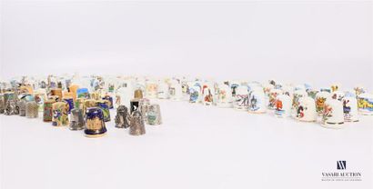 null Lot of about one hundred and ninety porcelain and metal
sewing dice (sold as...