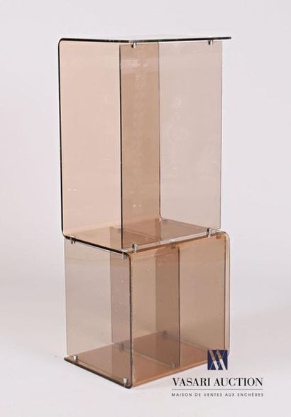 null Hi-fi cabinet in smoked plexiglass with three compartments
Years 70
(wear and...