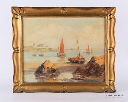 null AIZZI (XXth century)
Boat in brittany
Oil on panel
Signed lower left
