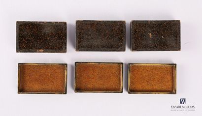 null Suite of three boxes in lacquer mura nashiji, the lids with landscape
decoration...