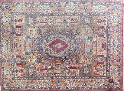 null KASHMAR
Woollen carpet decorated with a central medallion decorated with a vase...