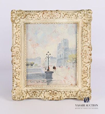 null French school early 20th century
The square of Notre Dame
Oil on cardboard
Bears...