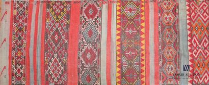 null Wool gallery with frieze decoration of geometric motifs alternating with coloured
bands...