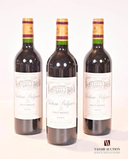 null 3 bouteilles	Château BELGRAVE	Haut Médoc GCC	2000
	Et.: 2 impeccables, 1 à peine...