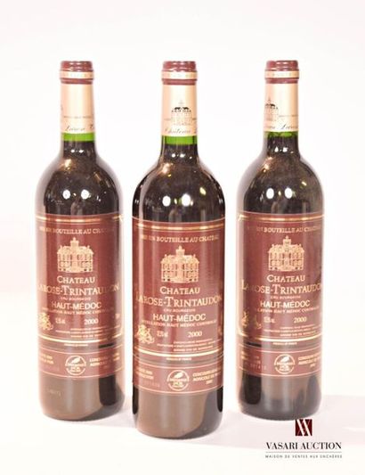 null 3 bouteilles	Château LAROSE TRINTAUDON	Haut Médoc CB	2000
	Présentation et niveau,...