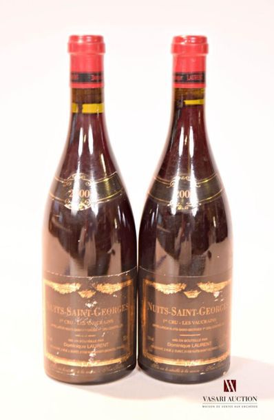 null 2 bouteilles	NUITS St GEORGES 1er Cru Les Vaucrains mise D. Laurent nég.		2000
	Et....