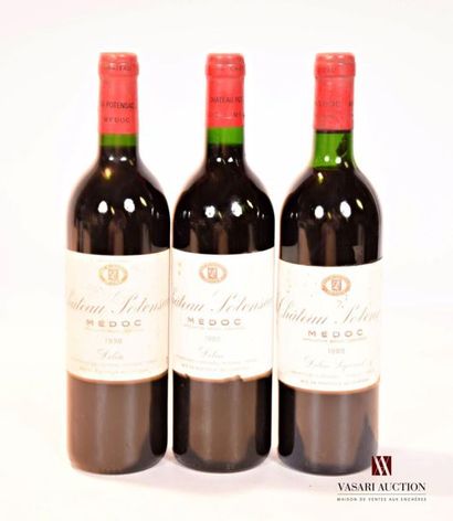 null 3 bouteilles	Château POTENSAC	Médoc	
	1 blle de 1998, 1 blle de 1993, 1 blle...