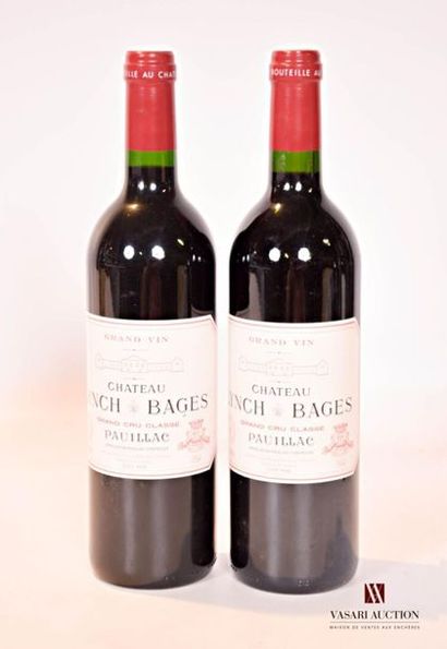 null 2 bouteilles	Château LYNCH BAGES	Pauillac GCC	2000
	Et. impeccables (1 minuscule...