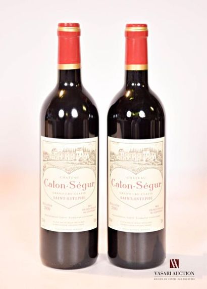null 2 bouteilles	Château CALON SÉGUR	St Estèphe GCC	2000
	Présentation et niveau,...