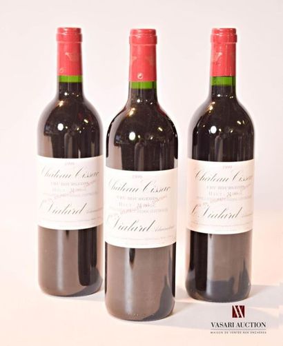 null 3 bouteilles	Château CISSAC	Haut Médoc CB	1999
	Présentation et niveau, imp...