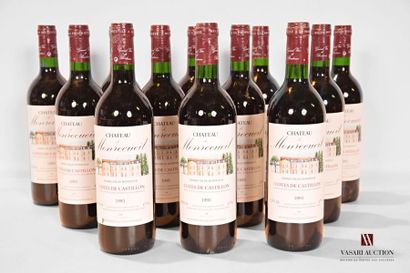 null 12 bouteilles	Château DE MONRECUEIL	Côtes de Castillon	1993
	Et.: 11 impeccables,...