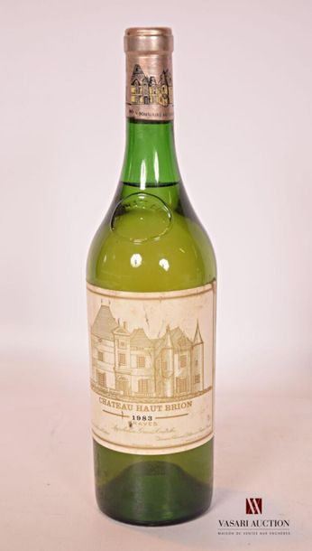 null 1 bouteille	Château HAUT BRION	Graves blanc	1983
		Et. fanée et tachée. N :...