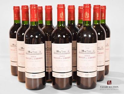 null 12 bouteilles	Château MOULIN DE LABORDE	Listrac CB	1996
	Médaille d'Argent à...