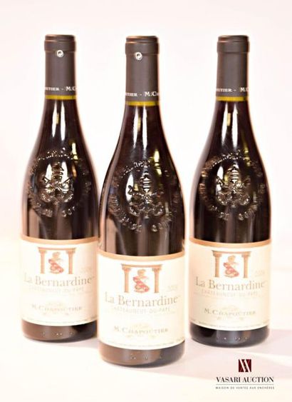 null 3 bouteilles	CHATEAUNEUF DU PAPE La Bernardine mise Chapoutier		2009
	Présentation...