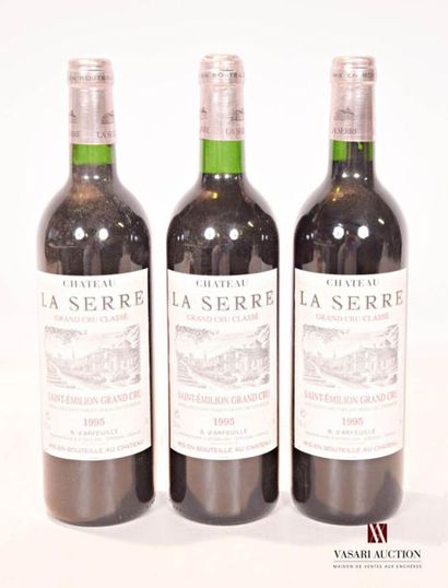 null 3 bouteilles	Château LA SERRE	St Emilion GC	1995
	Et. impeccables. N : 2 mi...