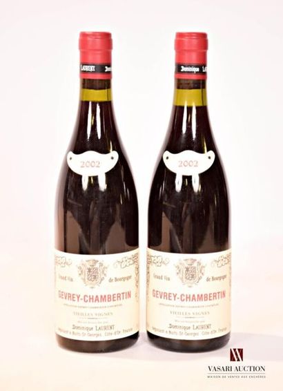 null 2 bottlesGEVREY CHAMBERTIN Vieilles Vignes mise D. Laurent2002Et
. impeccable....