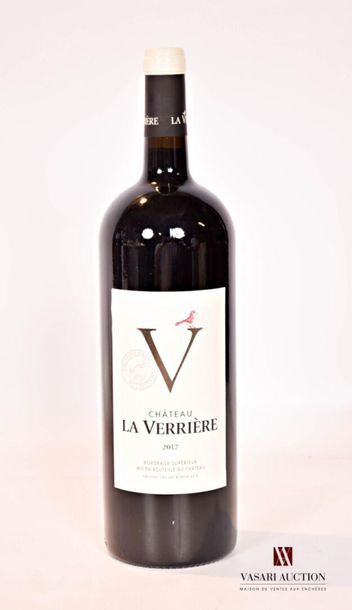 null 1 magnum	Château LA VERRIÈRE	Bordeaux Sup.	2017
	Présentation et niveau, im...