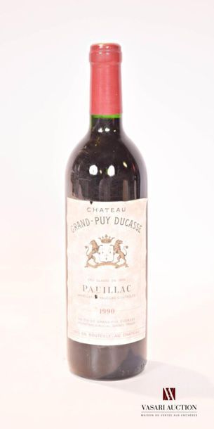 null 1 bouteille	Château GRAND PUY DUCASSE	Pauillac CC	1990
	Et. fanée, tachée (2...