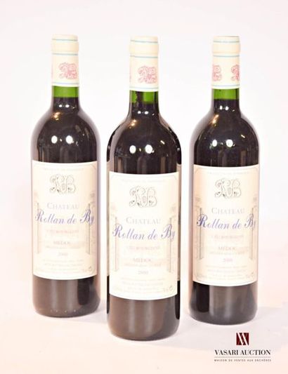 null 3 bouteilles	Château ROLLAN DE BY	Médoc CB	2000
	Présentation et niveau, im...