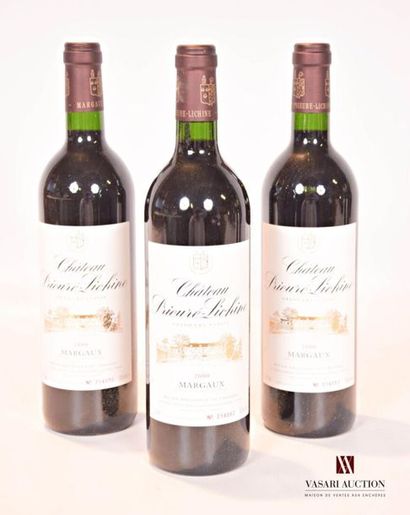 null 3 bouteilles	Château PRIEURÉ LICHINE	Margaux GCC	2000
	Présentation et niveau,...