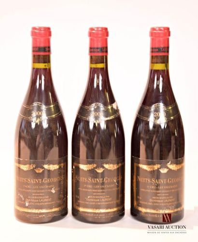 null 3 bouteilles	NUITS St GEORGES 1er Cru Les Vaucrains mise D. Laurent nég.		2000
	Et....