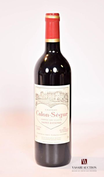 null 1 bouteille	Château CALON SÉGUR	St Estèphe GCC	2000
	Présentation et niveau,...
