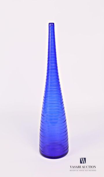 null SALVIATI
Vase soliflore modèle Tigrati en verre bleu de forme bouteille à décor...
