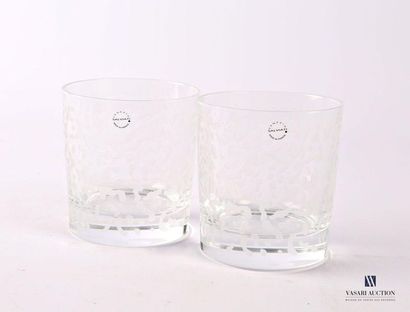 null SALVIATI
Paire de gobelet à eau en verre de Murano modèle Raindrops, le gobelet...