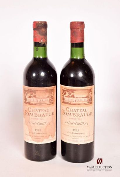 null 2 bouteilles	Château FOMBRAUGE	St Emilion GC	1961
	Et. un peu fanées : 1 tachée,...