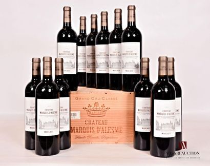 null 12 bouteilles	Chatau MARQUIS D'ALESME 	Margaux GCC	2011
	Présentation et niveau,...