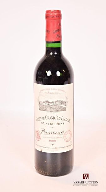 null 1 bouteille	Château GRAND PUY LACOSTE	Pauillac GCC	1989
	Et. tachée (1 accroc)....