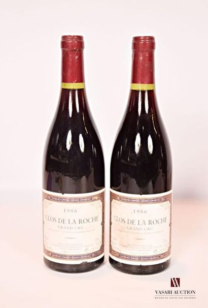 null 2 bouteilles	CLOS DE LA ROCHE GC mise C. Colbert nég.		1986
	Et.: 1 un peu tachée,...