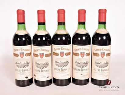 null 5 bouteilles	Château TRIMOULET	St Emilion GC	1955
	Et. un peu tachées (4 petites...