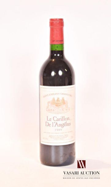 null 1 bouteille	LE CARILLON DE L'ANGÉLUS	St Emilion GC	1989
	Et. un peu tachée.....