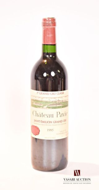 null 1 bouteille	Château PAVIE	St Emilion 1er GCC	1995
	Et. à peine tachée. N : mi/bas...