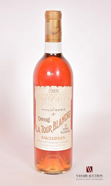null 1 bouteille	Château LA TOUR BLANCHE	Sauternes 1er CC	1969
	Et. excellente. N...