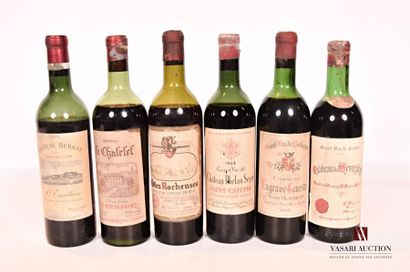 null Lot de 6 blles comprenant :		
1 bouteille	Château PHÉLAN SÉGUR	St Estèphe	1955
1...