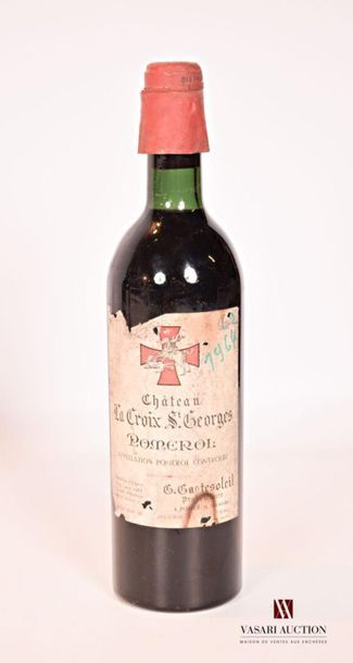 null 1 bouteille	Château LA CROIX SAINT GEORGES	Pomerol	1964
	Et. tachée et usée....