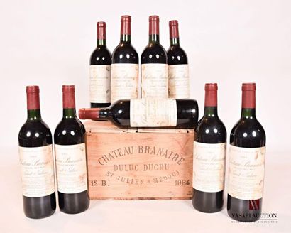 null 9 bouteilles	Château BRANAIRE DUCRU	St Julien GCC	1984
	Et. tachées. N : bas...