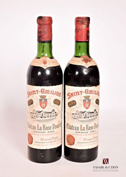 null 2 bouteilles	Château LA ROSE POURRET	St Emilion GC	1962
	Et. fanées et tachées....