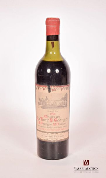 null 1 bouteille	Château LA TOUR SAINT GEORGES	St Georges St Emilion	1950
	Et. fanée...