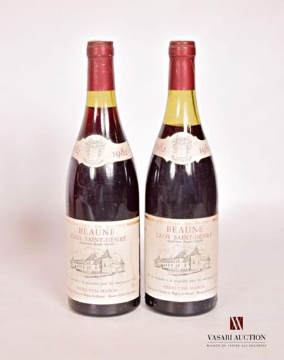 null 2 bouteilles	BEAUNE Clos St Désiré mise Château de Bligny		1982
	Et. un peu...