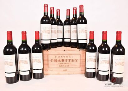 null 12 bouteilles	Château CRABITEY	Graves	1998
	Cuvée Spéciale. Et.à peine tachées....